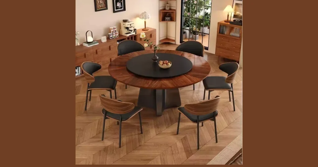 Round Dining Table with 8 Chairs for Better Conversation