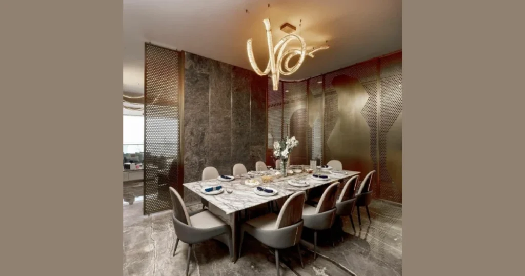 Modern Glass Top Dining Table for 10