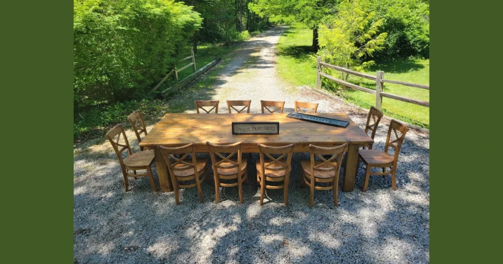 Rustic Farmhouse Dining Table for 10