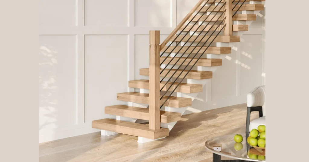 Horizontal Bar Railing for Indoor Stairs