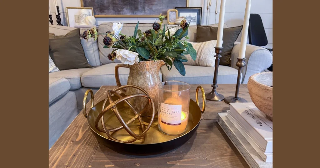 Use a Decorative Tray to Create a Controlled Centerpiece