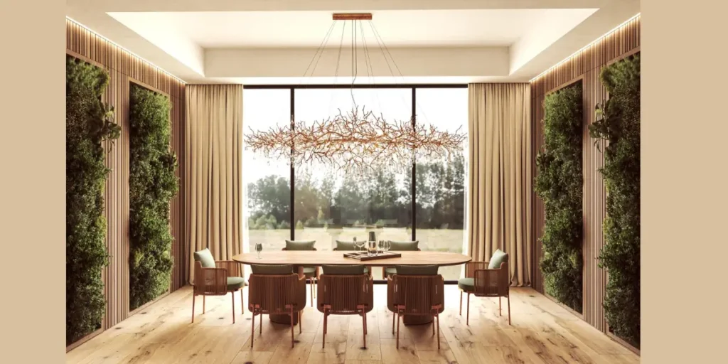 Nature-Inspired Dining Room Interior