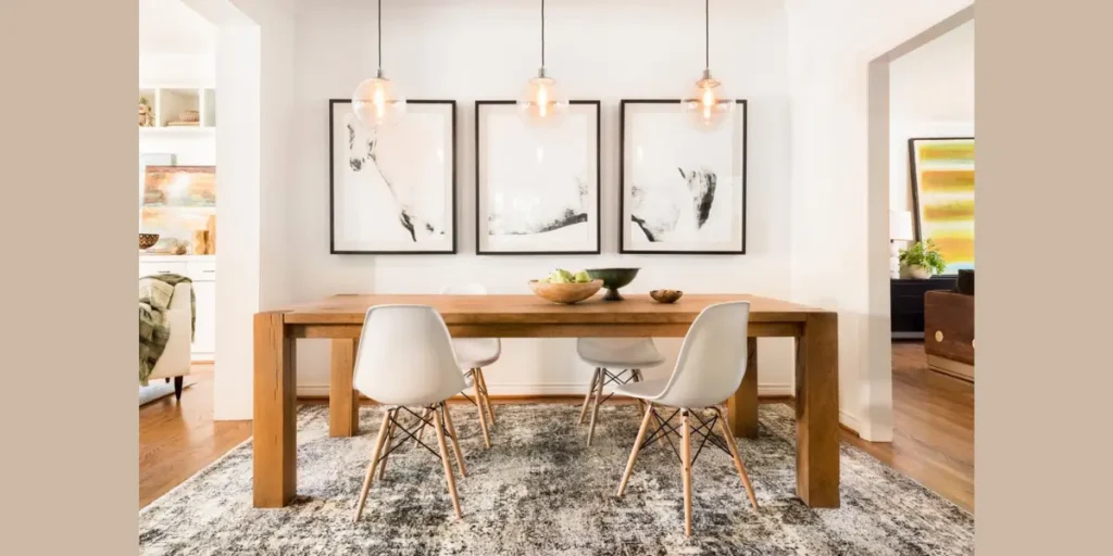 Neutral Rug With Geometric Pattern