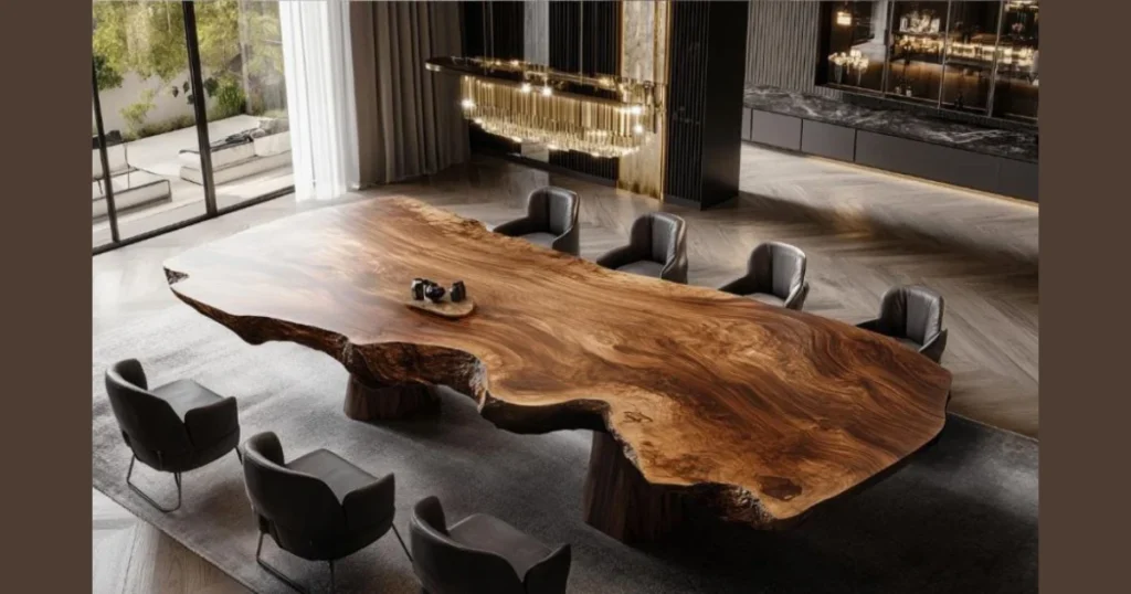 Live Edge Oak Dining Table for Natural Appeal