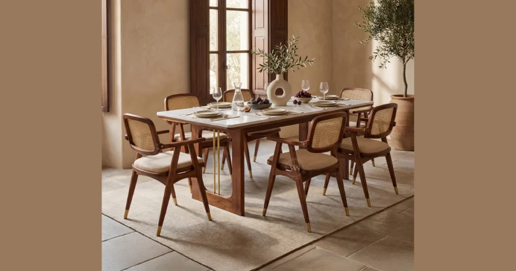 Sheesham Wood Dining Table for Rich Texture and Strength