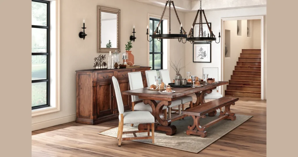 Teak Wood Dining Table for Moisture Resistance