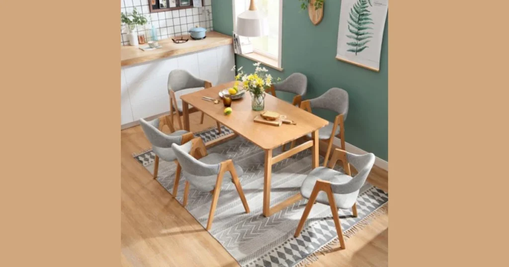 Modern Minimalist Solid Wood Dining Table