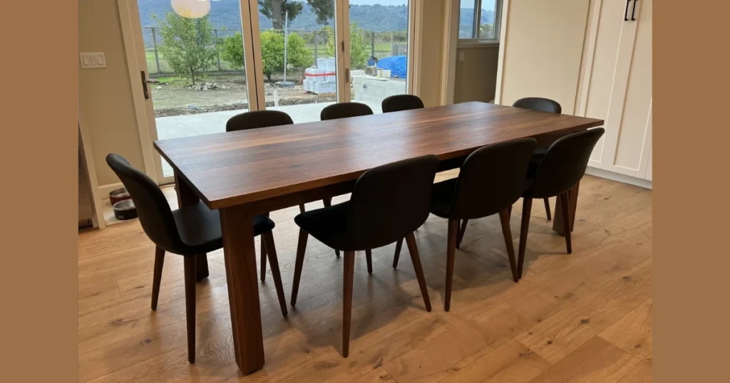 Solid Walnut Dark Wood Dining Table for a Premium Look