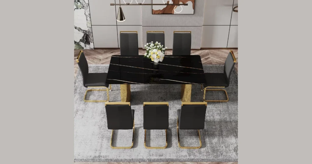 Black Glass Dining Table for a Bold Contemporary Style