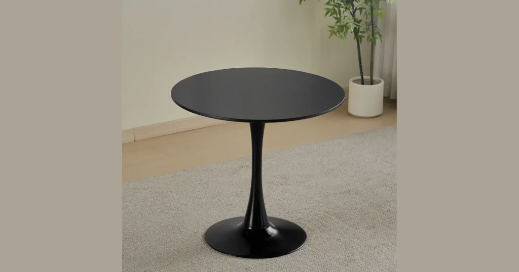 Round Black Dining Table for Small Spaces