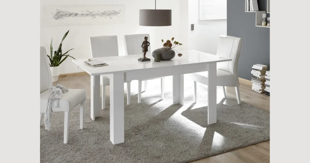 Modern White Gloss Dining Table