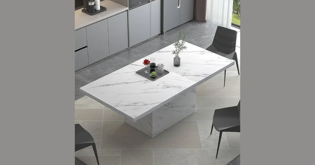 White Marble Dining Table