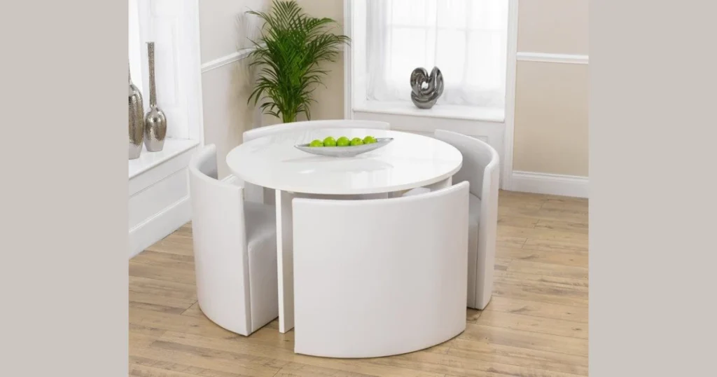 White Round Dining Table for Small Spaces