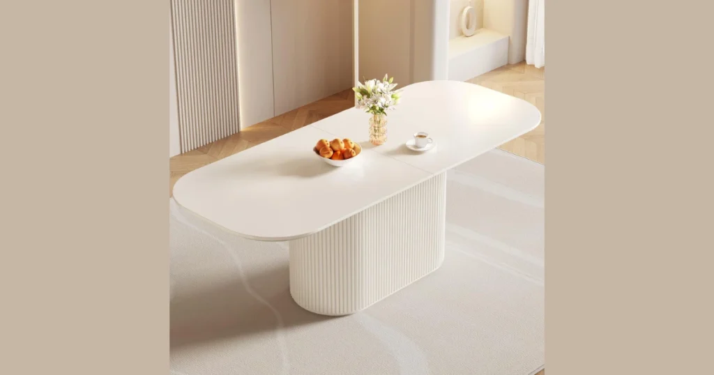 White Oval Dining Table