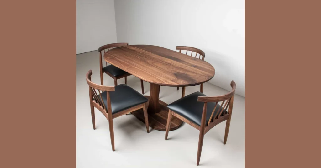 Pedestal Base Oval Dining Table for Better Leg Space
