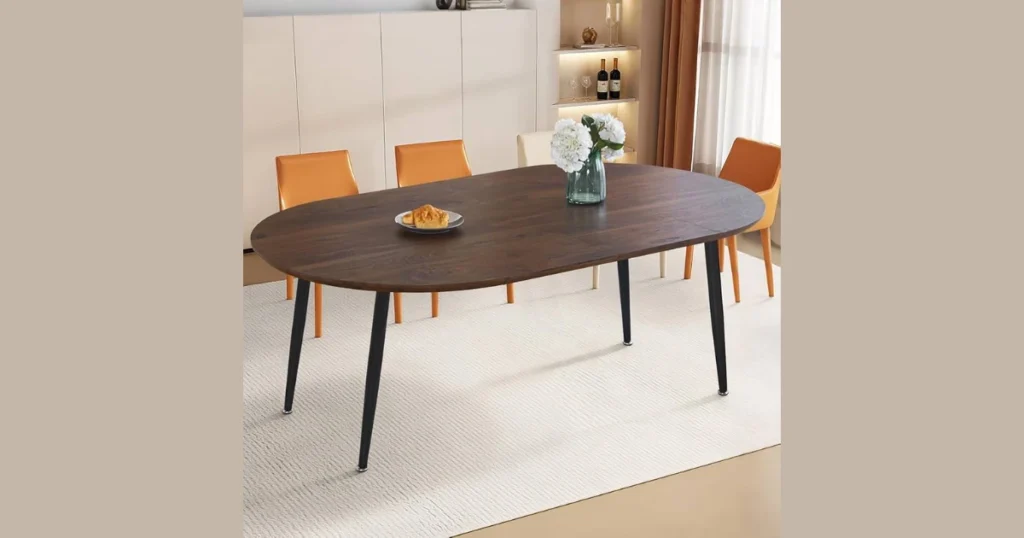 Extendable Oval Dining Table for Flexible Seating