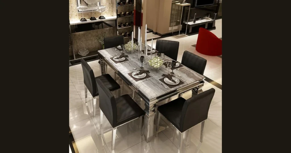 Marble Square Dining Table for a Luxury Dining Experience