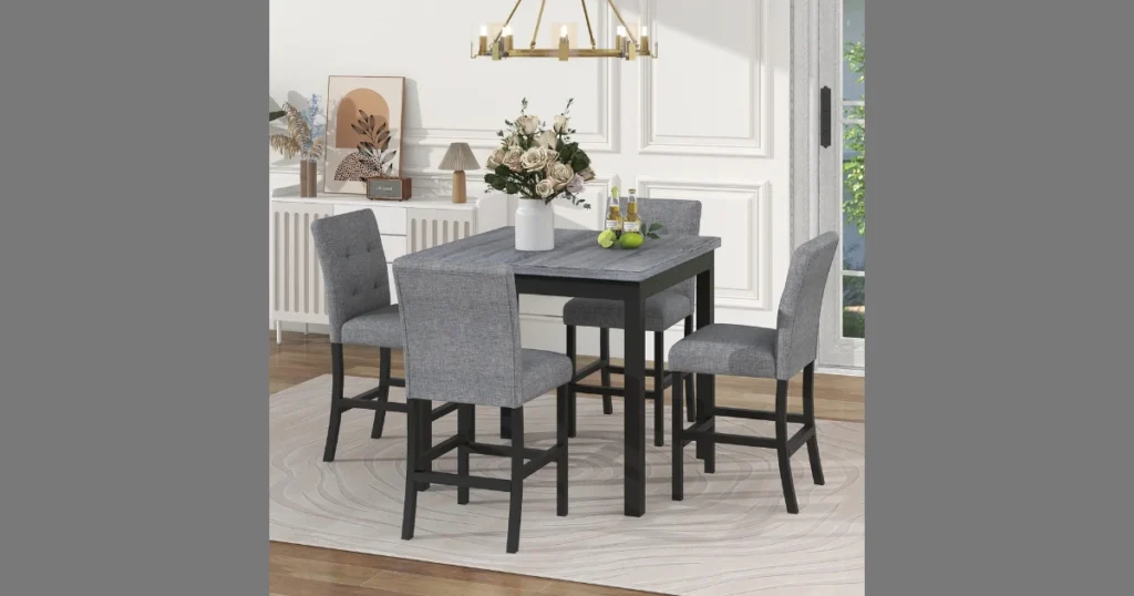 Counter Height Square Dining Table for Modern Kitchen Layouts