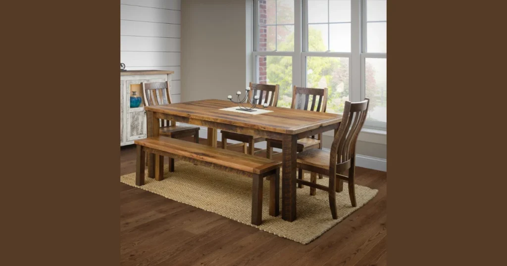 Classic Solid Wood Farmhouse Dining Table