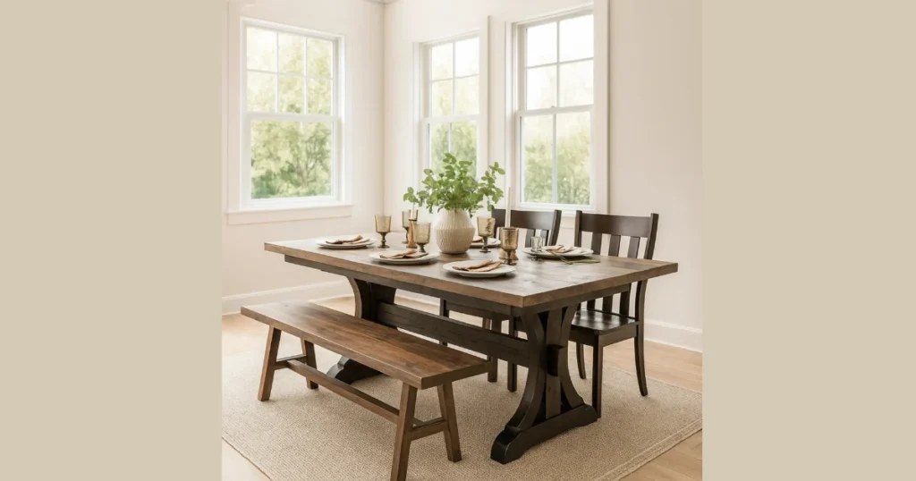 Reclaimed Wood Farmhouse Dining Table