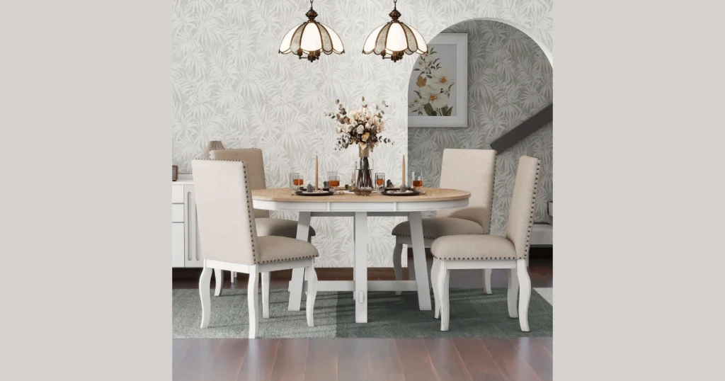 White Farmhouse Dining Table for a Bright Look