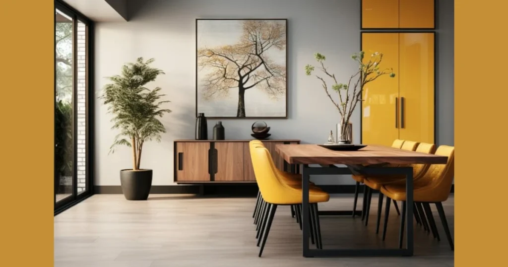 Two-Tone Farmhouse Dining Table for Visual Contrast