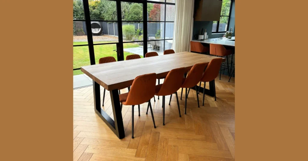 Solid Oak Wooden Dining Table for Long Term Durability