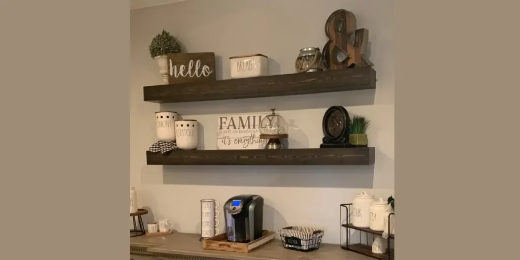 Open Shelving with Rustic Decor