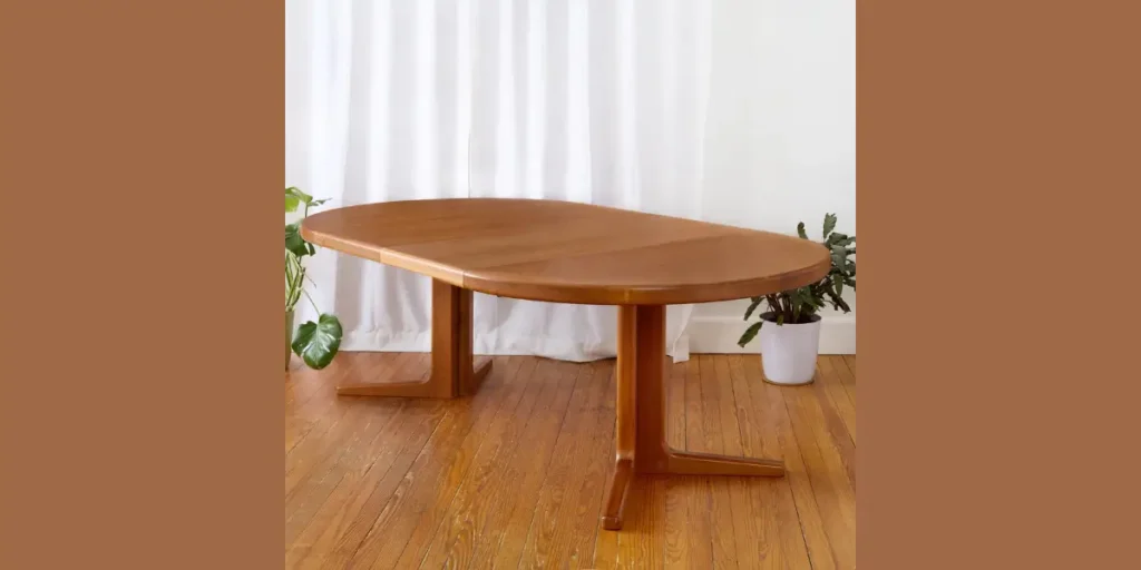 Oval Teak Mid-Century Dining Table