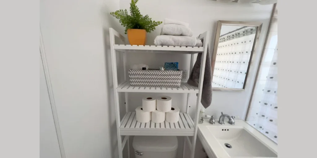 Over the Toilet Towel Storage Units