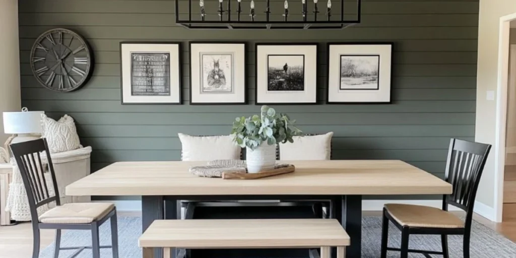 Paneled Accent Wall for Small Dining Rooms