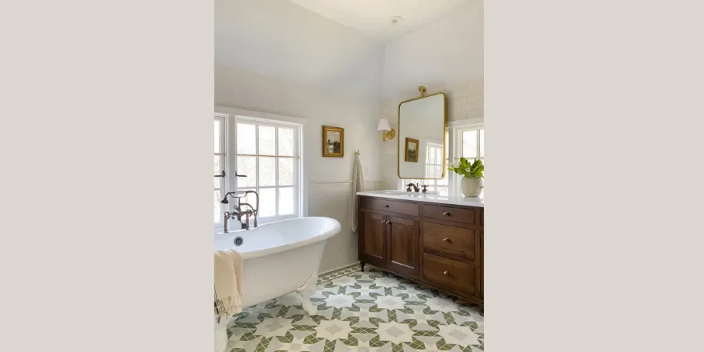 Patterned Floor Tiles for Visual Interest