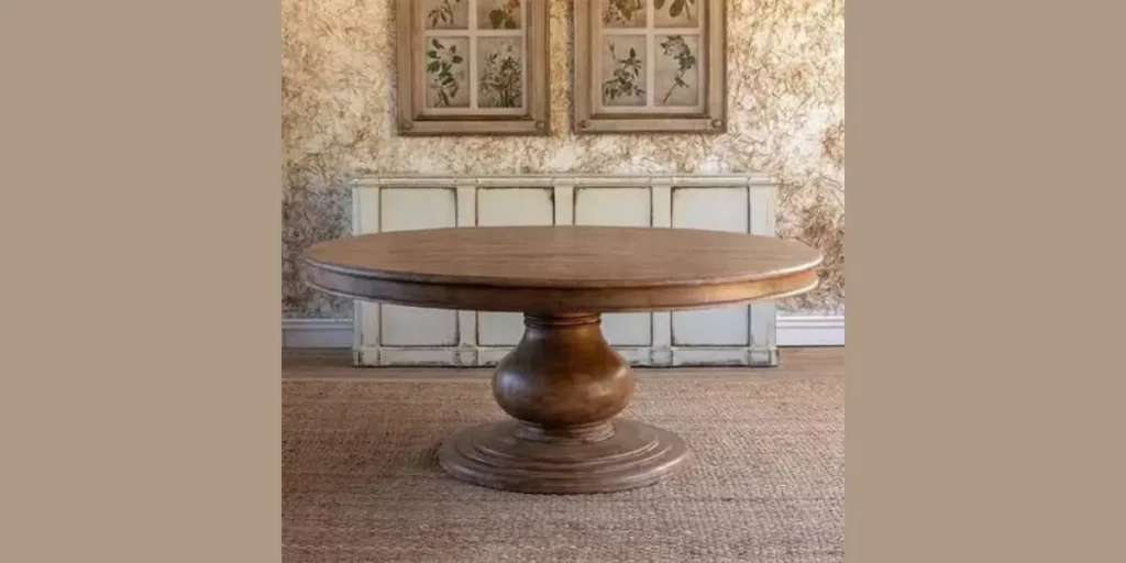 Pedestal Base Antique Dining Table