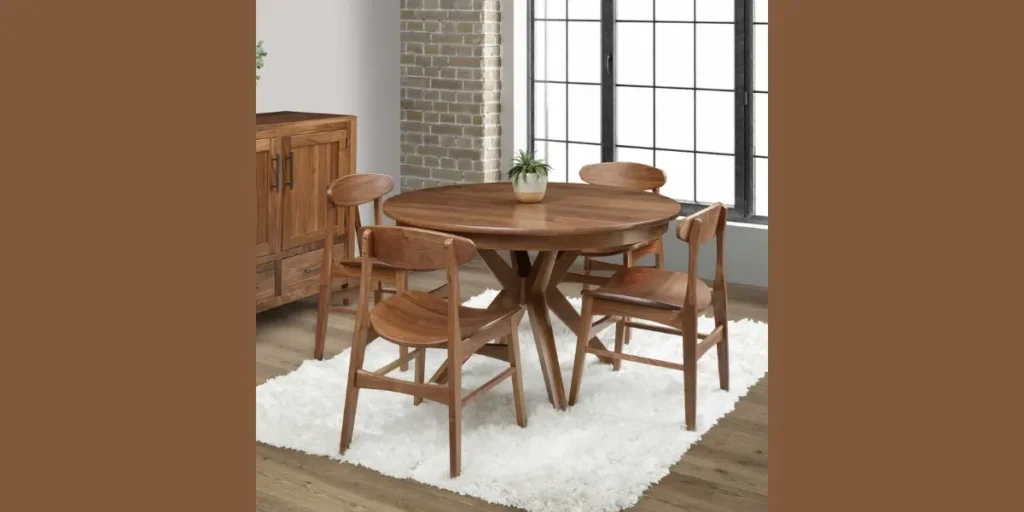Pedestal Base Wood Dining Table