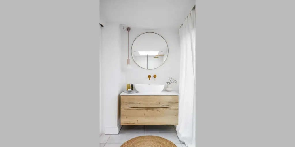 Pendant Light Centered Above the Mirror