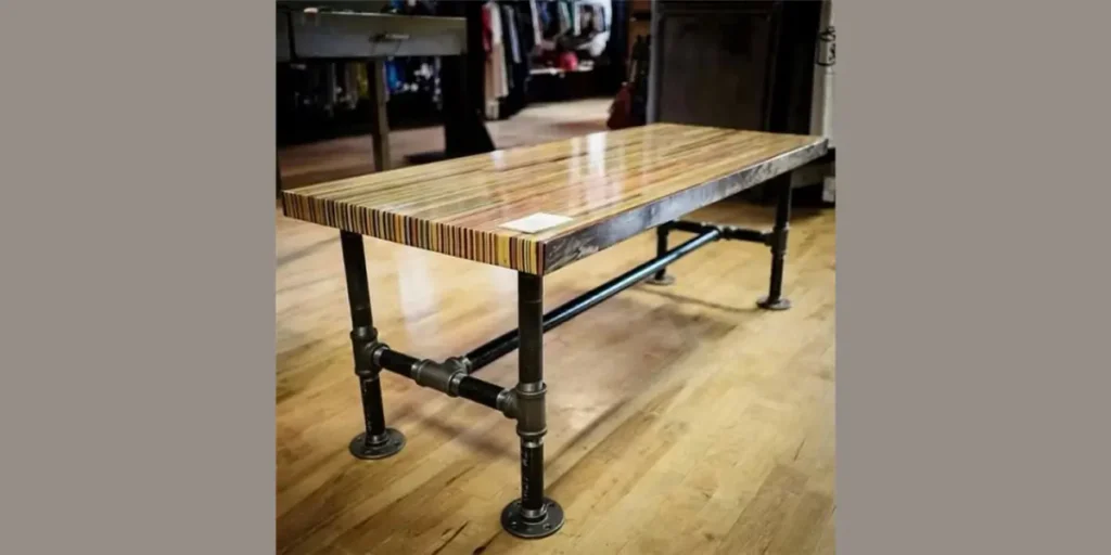 Pipe-Leg Industrial Dining Table