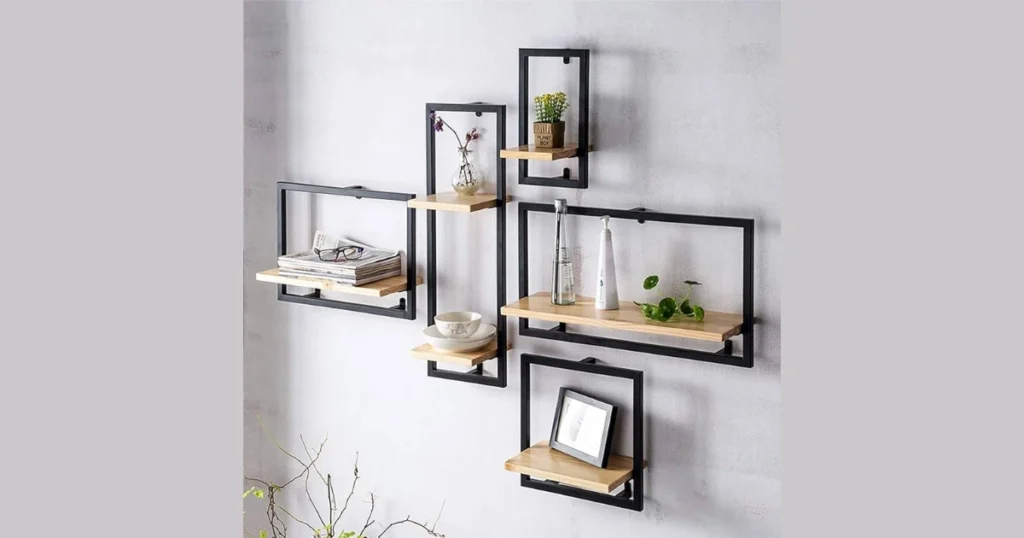 Wall-Mounted Floating Shelves for Vertical Storage