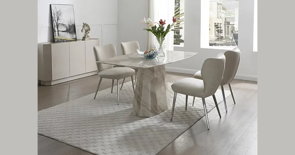 Marble Top Dining Table for 4 for a Luxury Look