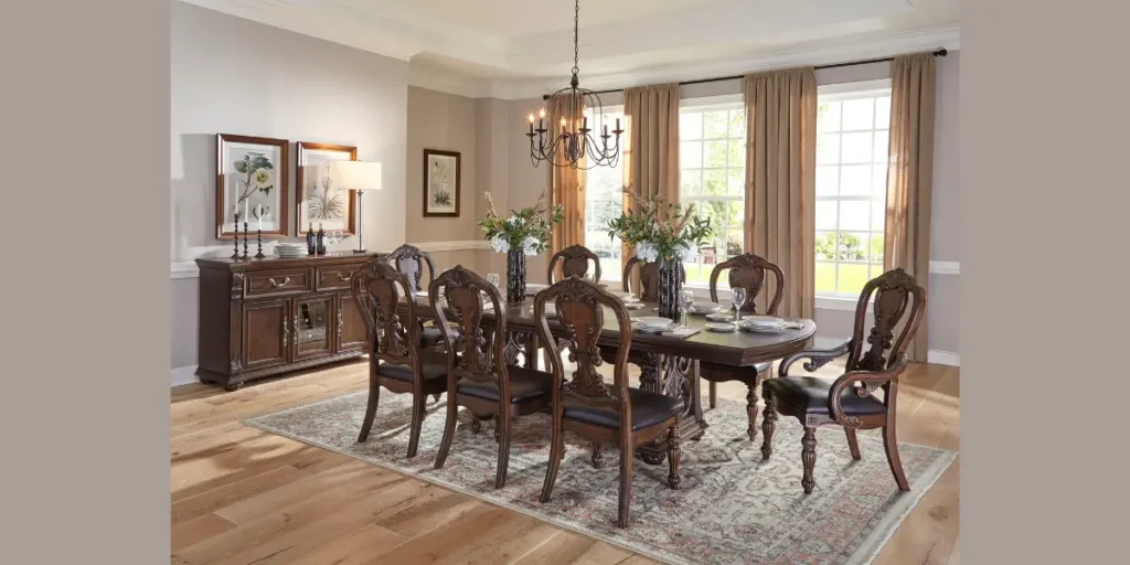 Rich Dark Wood Dining Table