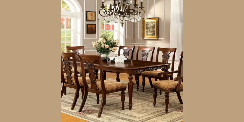 Rich Dark Wood Dining Table