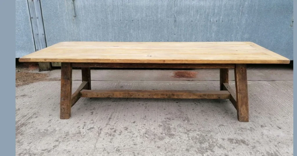Reclaimed Oak Dining Table for Rustic Character
