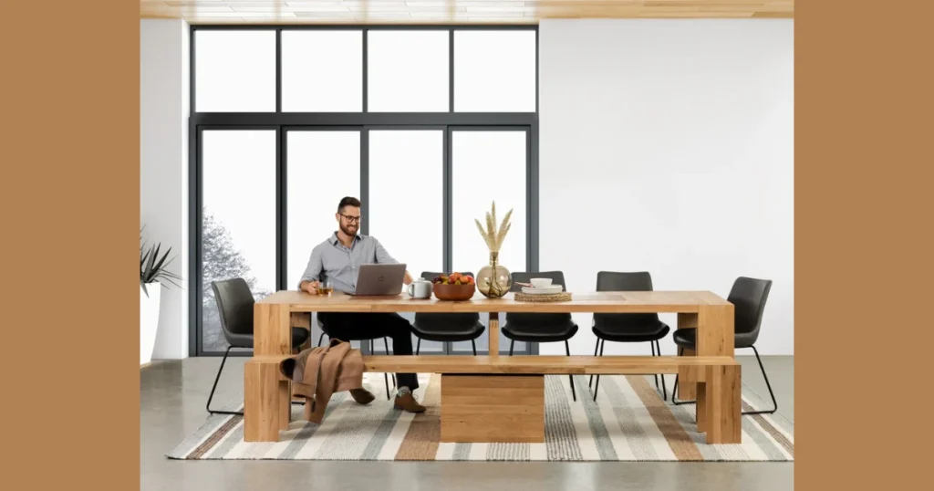 Extendable Dining Table with Bench for Growing Families
