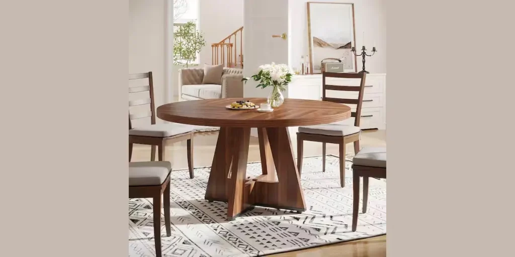 Round Farmhouse Pedestal Table