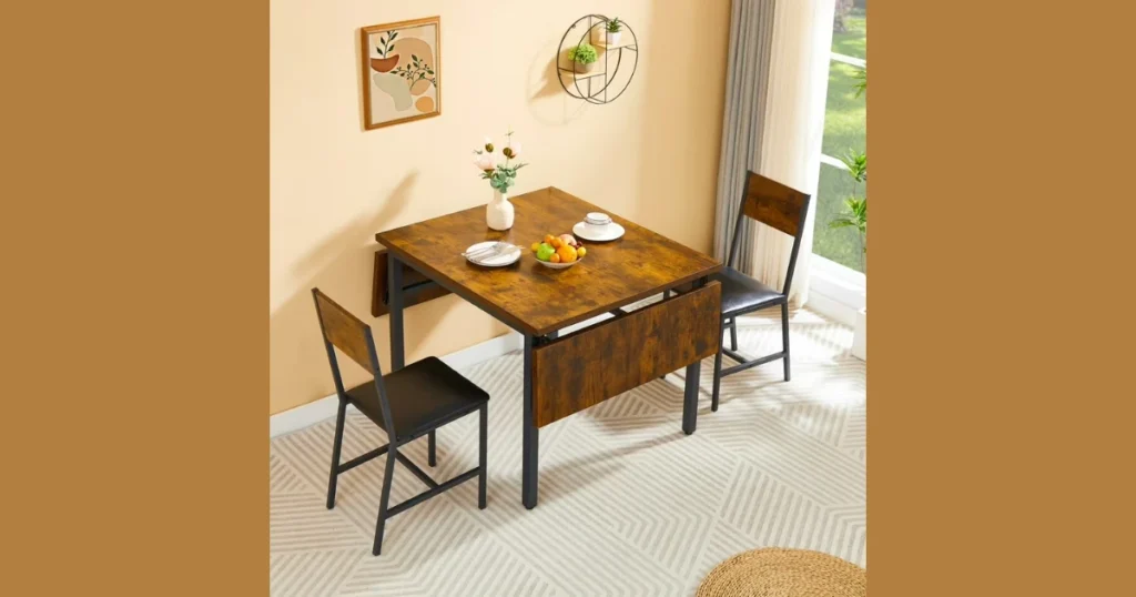 Foldable Drop Leaf Dining Table for 2