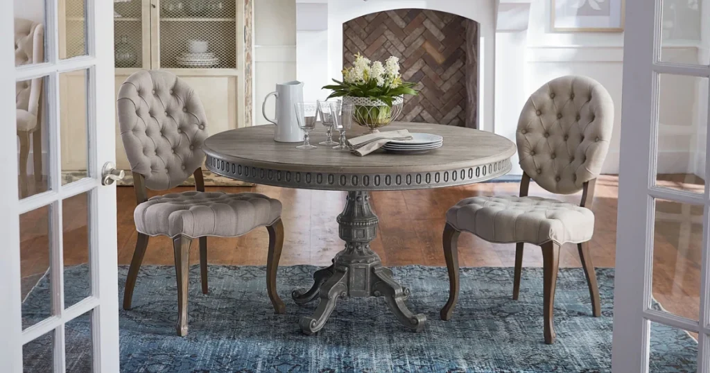 Round Pedestal Dining Table for 2