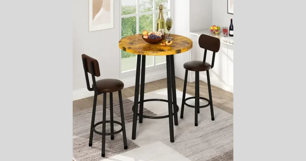 Bistro Style Dining Table Set for 2