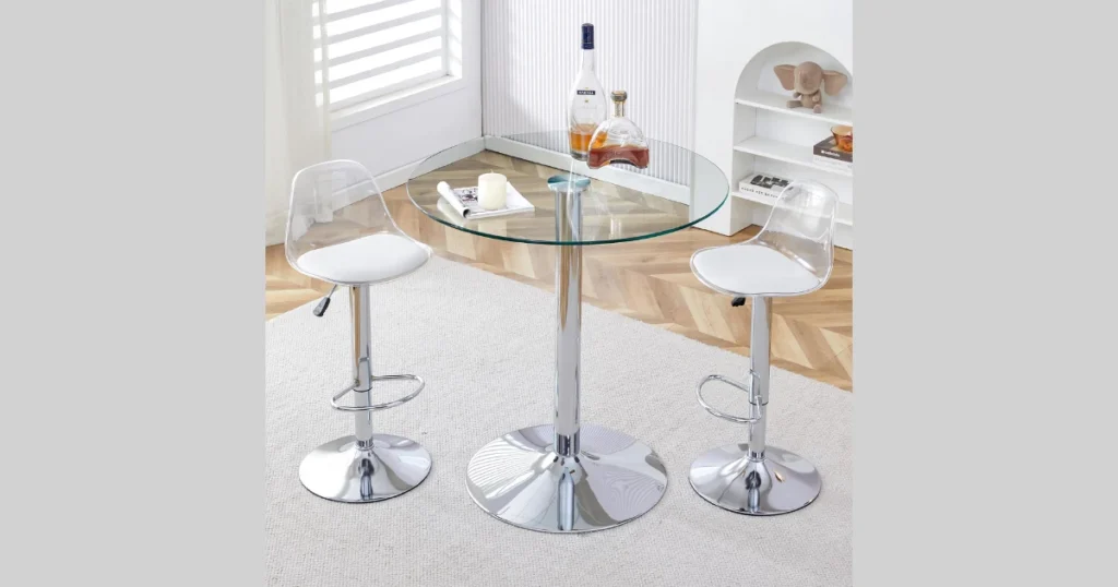Glass Top Dining Table for 2 Small Spaces