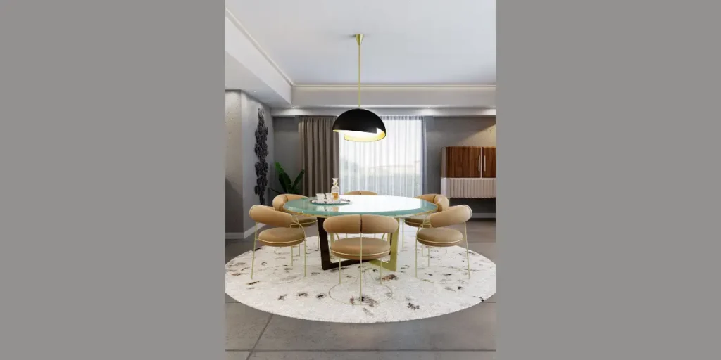 Round Carpet Under Round Table