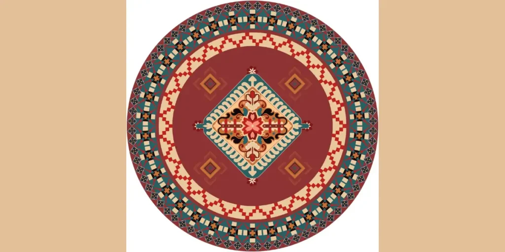 Round Rug Under a Round Table
