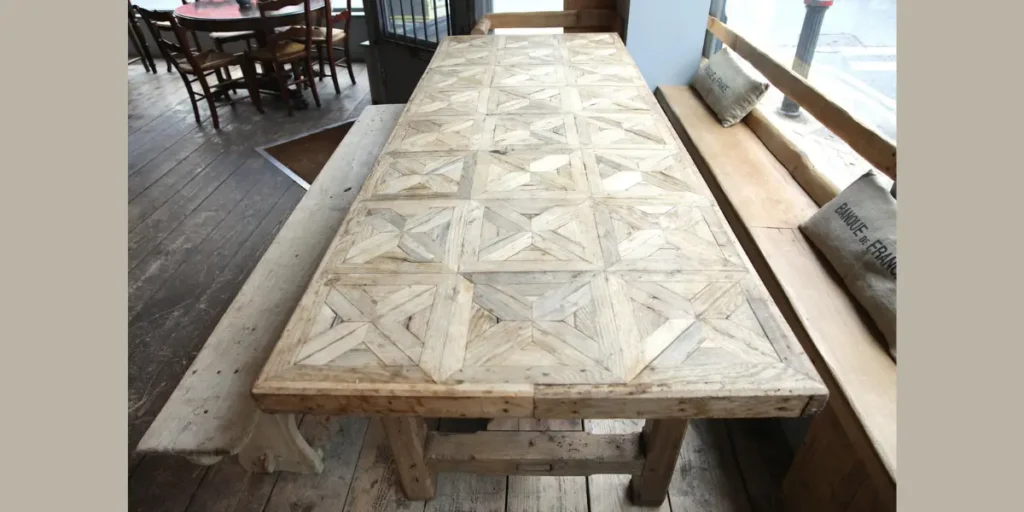 Rustic Parquet Top Table